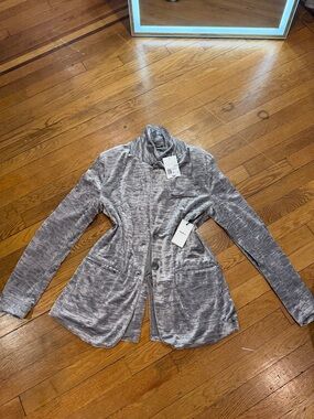 Forever 21 Silver Velvet Blazer